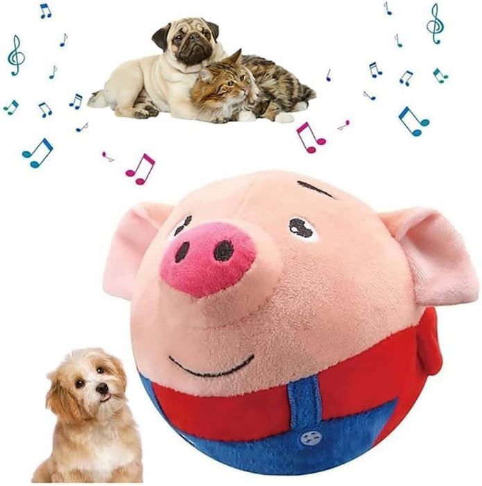 Comparer les prix de Jouet pour Chien Interactif, Jouet en Peluche Actif en Mouvement, Jouet de Balle Rebondissante pour Chiens,Interactive(Red Pig)