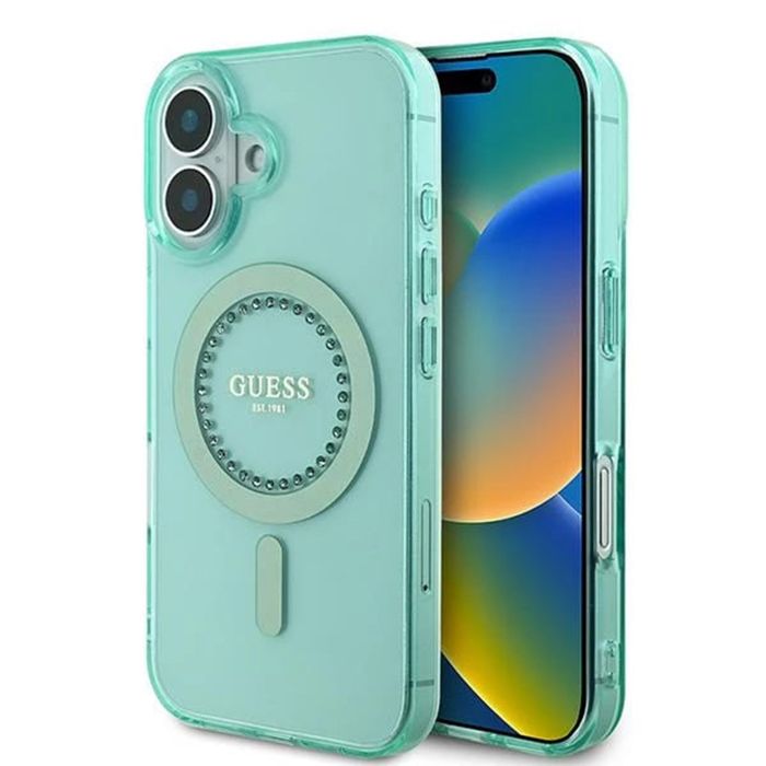 Guess Étui pour iPhone 16 Plus 6.7 étui rigide IML Rhinestones MagSafe - vue 2