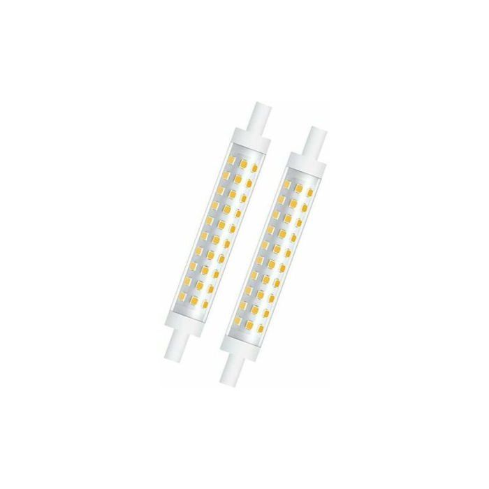 Lot de 2 ampoules LED R7s 10 W 118 mm à intensité variable blanc chaud 3&nbsp;000 K équivalent 100 W halogène linéaire double