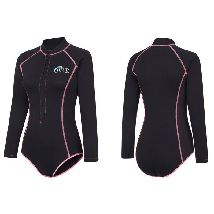 Combinaison en néoprène pour Femme 2 mm Surf Suit Maillot de Bain Femme pour Surf Natation Kayak plongée avec Tuba Noir