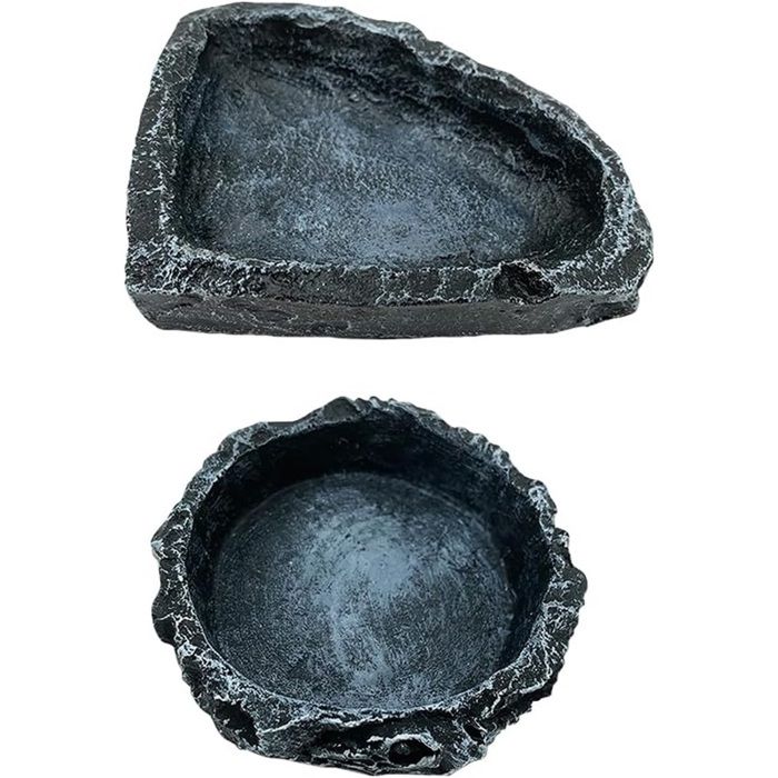Lot de 2 petits bols de nourriture pour reptiles - Gamelle pour nourriture pour dragon barbu - Gamelle pour terrarium