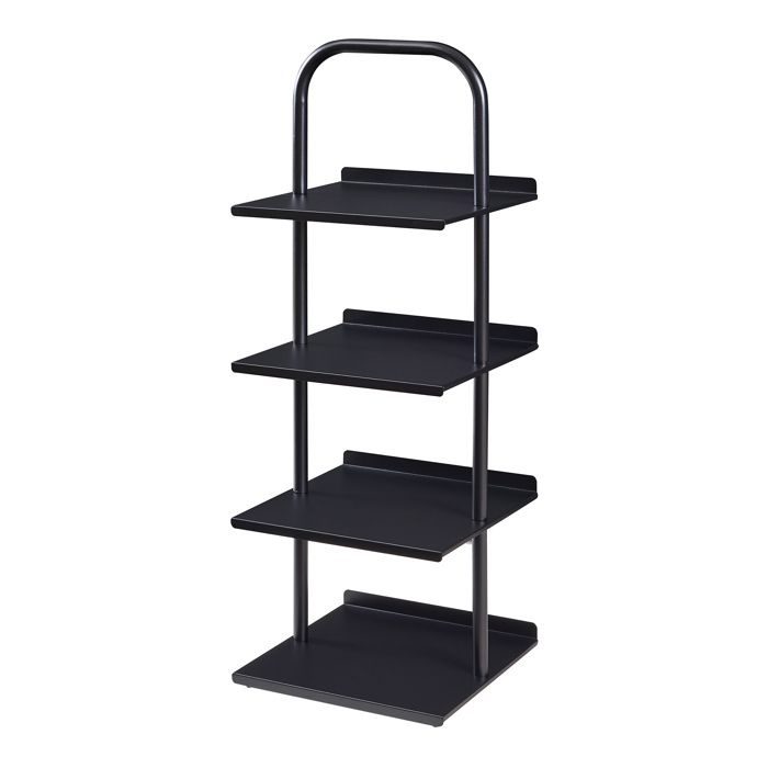 Range-chaussures Poytya acier laqué 96 x 34 x 32 cm noir