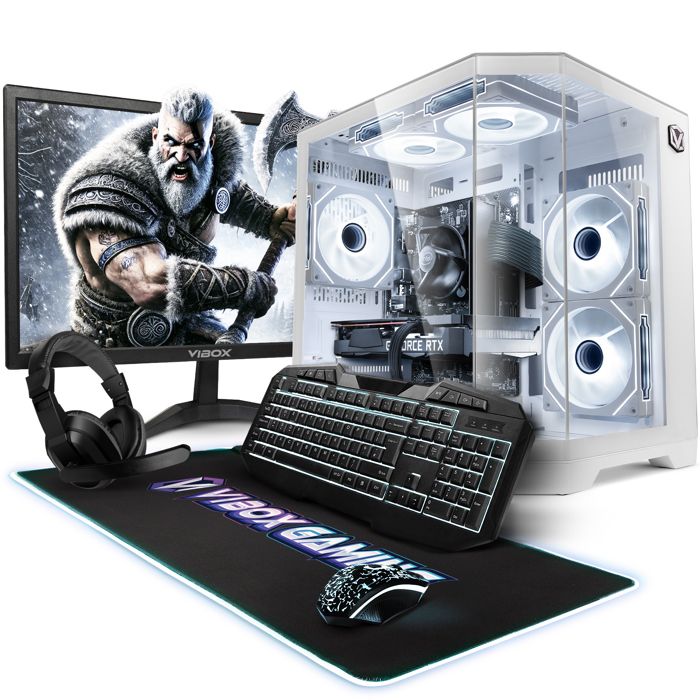 Vibox II-324 PC Gamer Complet • 23 Écran • Intel i5 10400F • RTX 5060 • 16 Go RAM • 1 To SSD • Windows 11 • WiFi 6 + Bluetooth 5.4