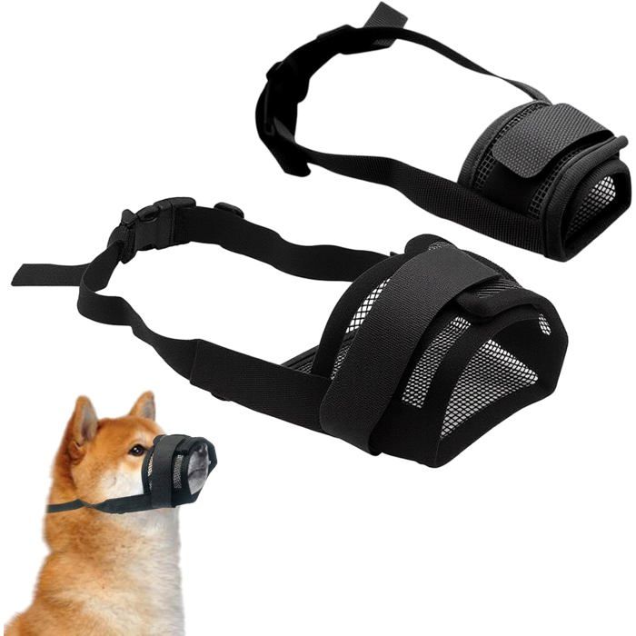 2 Pièces Musoliaire Chien L Muselière Réglable Muselieremuselières pour Empêcher Morsures Mâchonnements et Aboiements