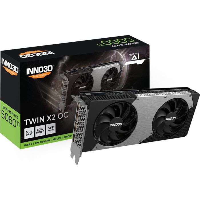 Carte Graphique Inno3D GeForce RTX 5060 Ti TWIN X2 OC – 16 Go GDDR7, PCI Express 5.0 - vue 3
