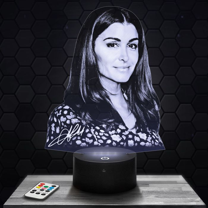 Lampe 3D - Jenifer - Accessoire Objet Cadeau Jenifer - Veilleuse Led Tactile avec socle au choix et télécommande