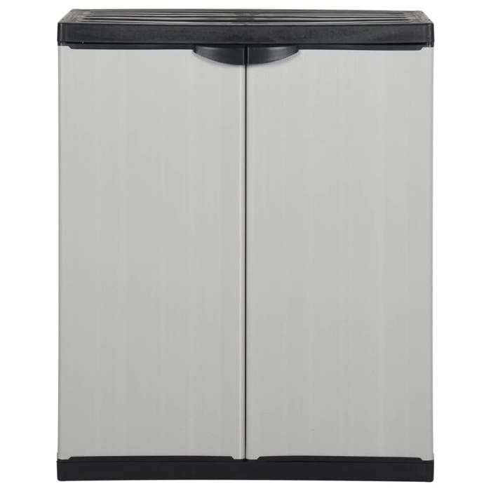 HSF®Armoire haute Gris - Armoire de rangement de jardin 1 étagère Gris/noir 68x40x85 cm cpw9437492