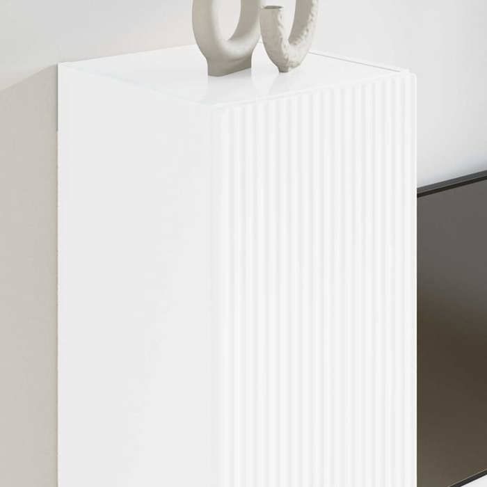 SALE Janvier MODERNE Armoire multimédia - MGH - Meuble TV/HIFI - Montage mural - Montage mural Blanc Brillant 30x31x60 cm TT4959