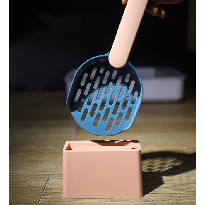 1 pelle à litière pour chat avec fonction de filtration outil de nettoyage des déjections canines facile à nettoyer rose)