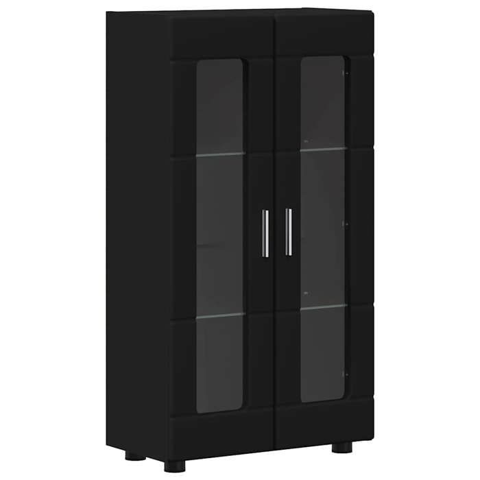 Noir BUFFET salon-séjour - Buffet avec étagère Noir 55 5x29x103 cm Bois dingénierie m8811