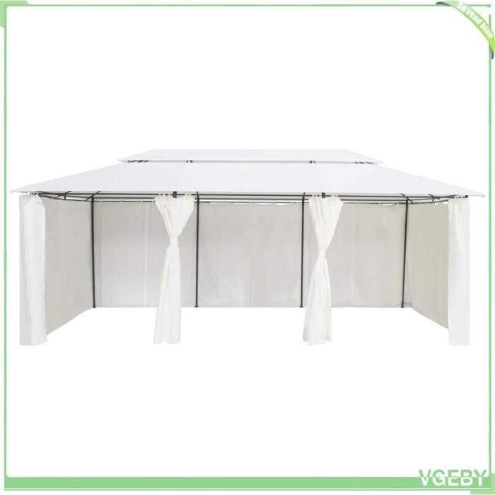 Belvédère - FAFEICY - 310073 - Avec rideaux latéraux - 600x298x270 cm - 100% polyester