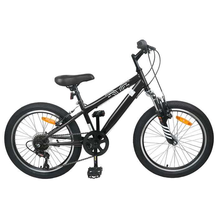 Vélo de Montagne 20 Pouces 6-Vitesse pour 5-8 ans - vidaXL - acier - noir - 138 x 53 x 84 cm 2859070