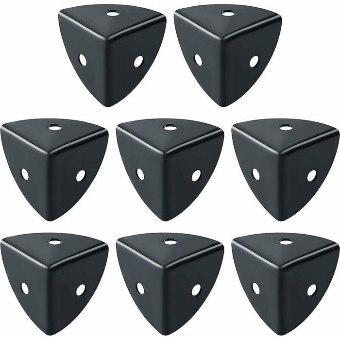 Protection Coin de Table 8 Pcs Meuble dAngle Corniere Aluminium Noir Convient pour Protection des Meubles Décoration