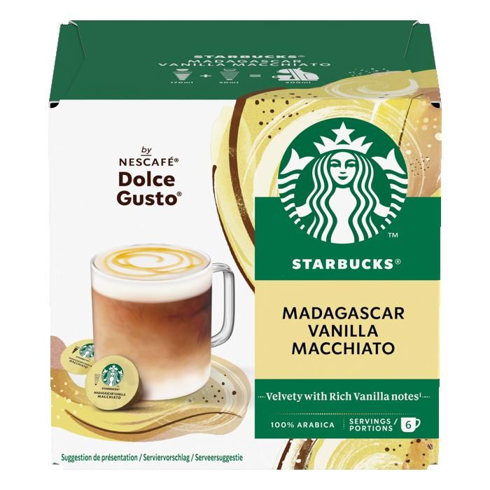 STARBUCKS BY DOLCE GUSTO VANILLE MACCHIATTO (12 capsules) 6 boites - 72 capsules STARBUCKS BY DOLCE GUSTO VANILLE MACCHIATTO (12 capsules) 6 boites - 72 capsules
