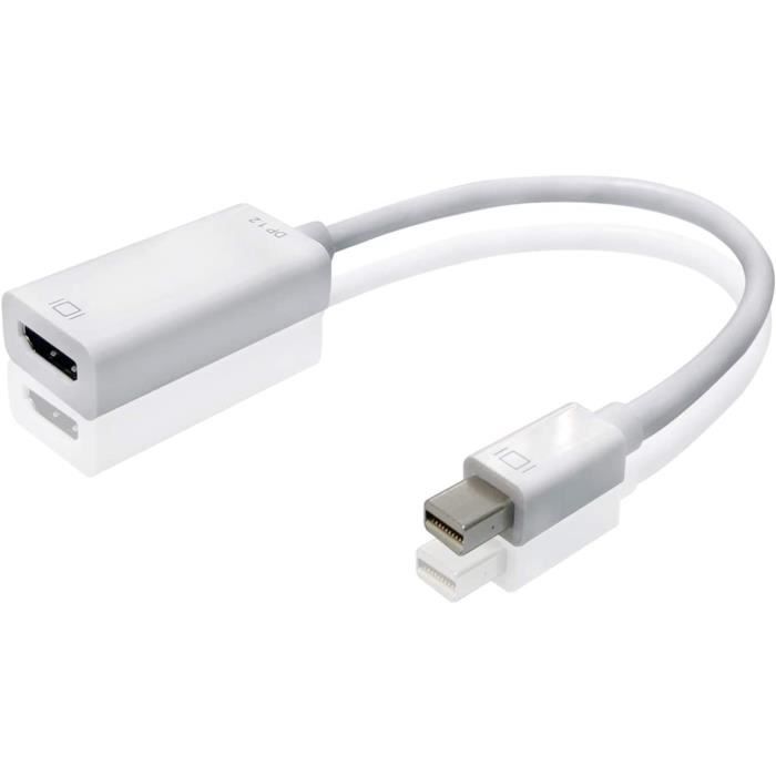 Adaptateur Mini-DisplayPort mâle vers DisplayPort femelle, 1.2