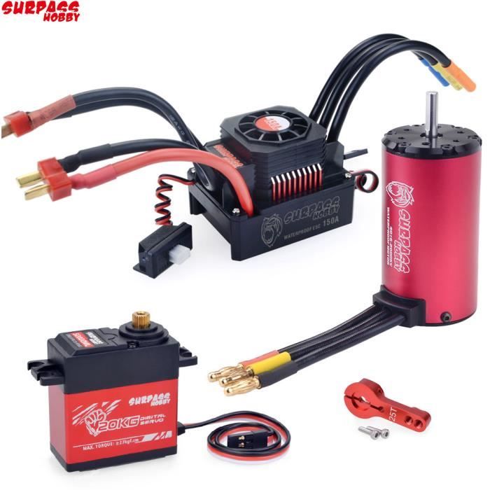 3650 3600 KV ESC sans balais et moteur sans balais 120 A Pièce de voiture RC étanche pour voiture RC 1:10 et voiture RC 1/8