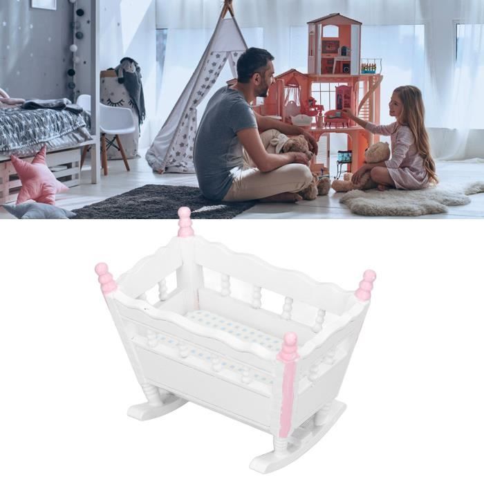 1/12 Échelle Maison de poupée Berceau Jouet Diy Chambre de bébé