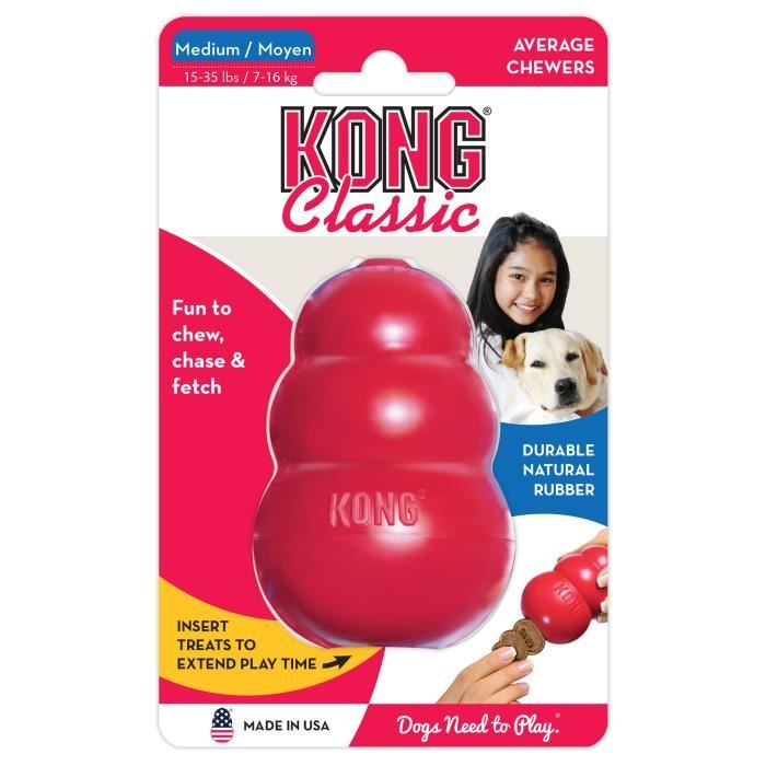 Classique en forme de Kong chien Chew jouets chiens Santé Dentaire Heavy Duty Tough Rubber 