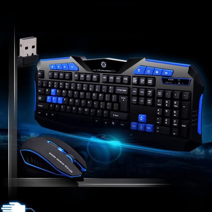 Gaming clavier 2.4G sans fil et souris à l'ordinateur Gamer Multimédia  co1126 - Cdiscount Informatique