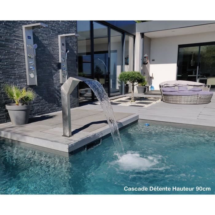 cascade fontaine piscine detente inox massage et decoration cdiscount jardin
