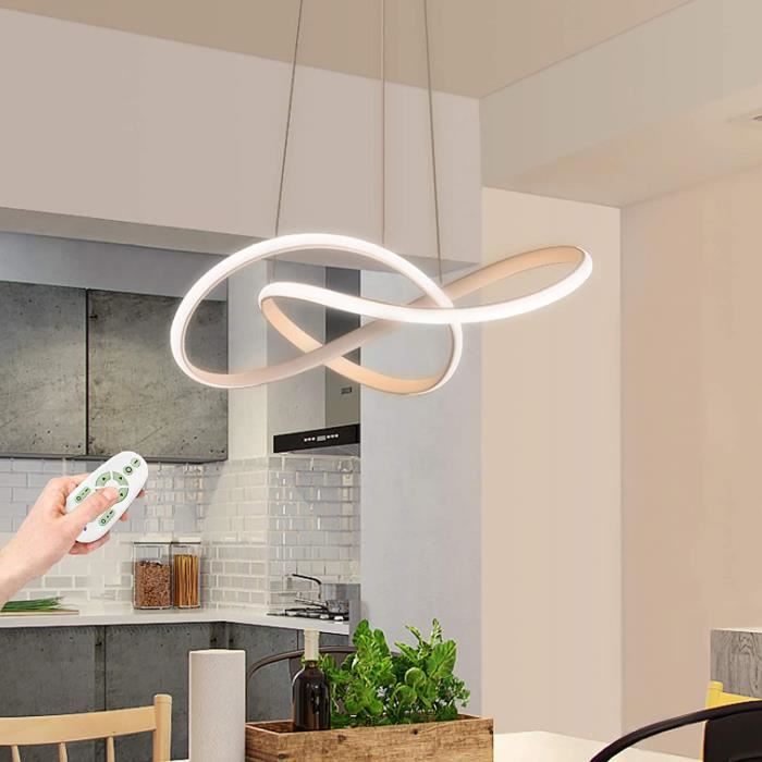 LED Suspension Lampe Table À Manger Lustre Dimmable Salle À Manger ...