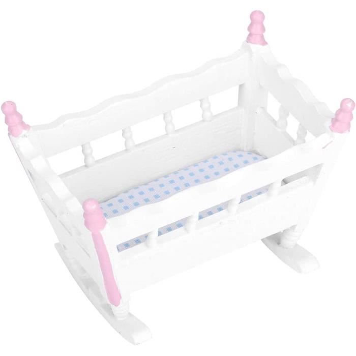 Modèle De Lit Berceau En Bois Bébé Accessoires Maison Poupée Miniatures Modèle De Lit Berceau En Bois Bébé Accessoires Maison Poupée Miniatures