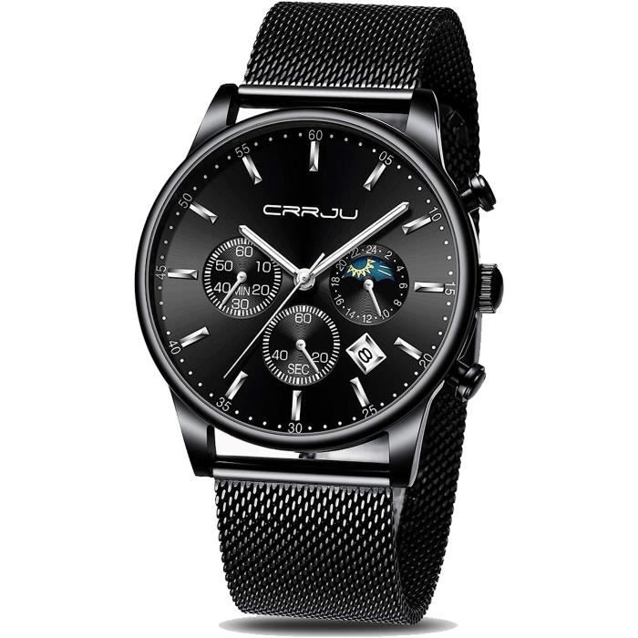 Montre Chronographe Pour Homme Avec Date Automatique Et Bracelet