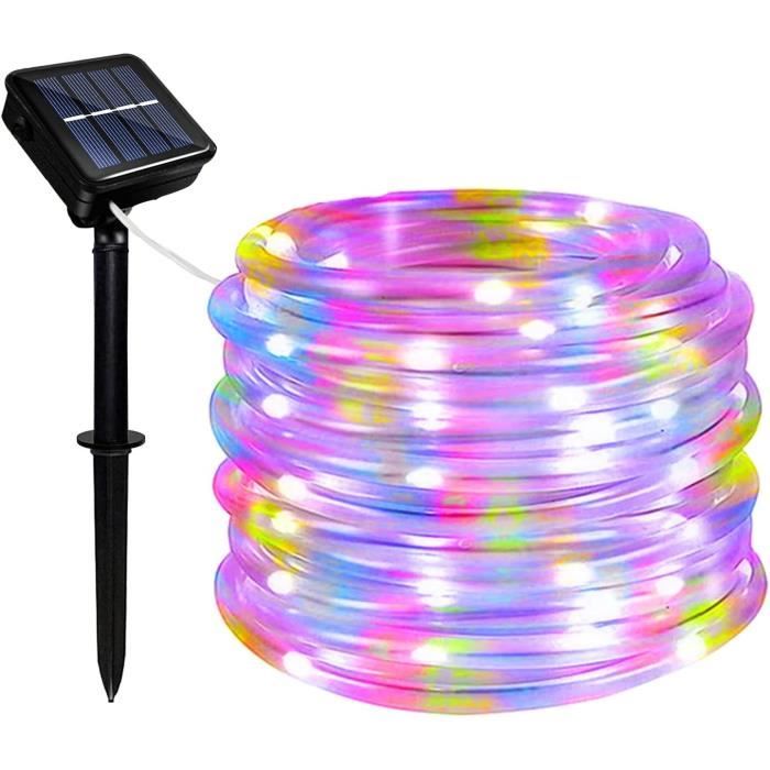 Guirlande Lumineuse Tube LED 10,5 Mètres - 100 LED Blanc Chaud - Minuterie, 10 Modes - Pour Intérieur/extérieur