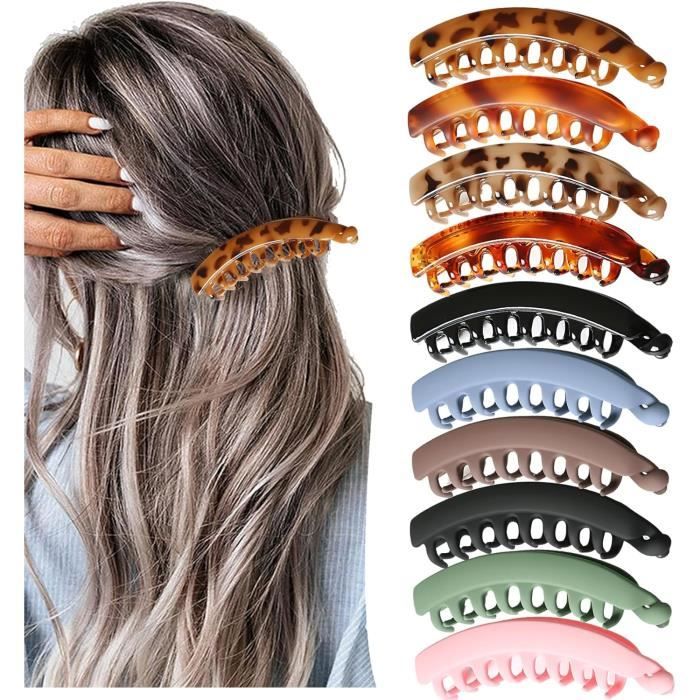 5 10Pcs Large Banana Hair Clips Banana Clips Hair For Thick Hair Non Slip Banana Hair Clips For Fine Hair Banana Clip Com u12480 Cdiscount Au quotidien