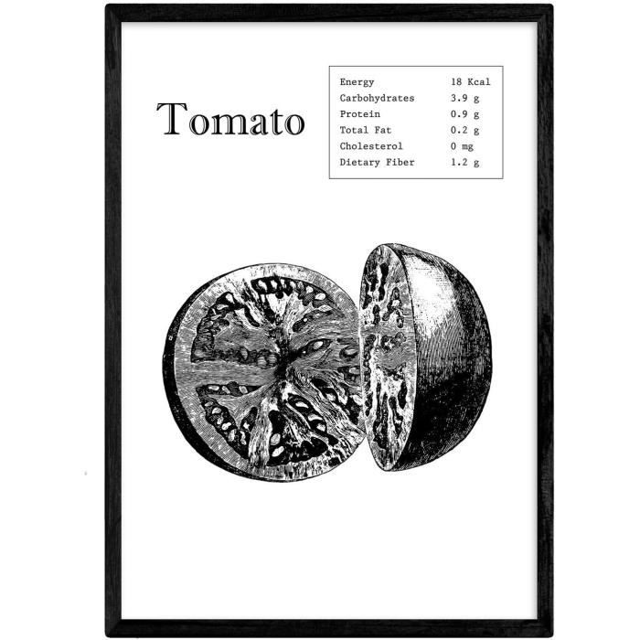Poster Tomato.Láminas De Fruits Et Légumes En Anglais. Format A3[n7529