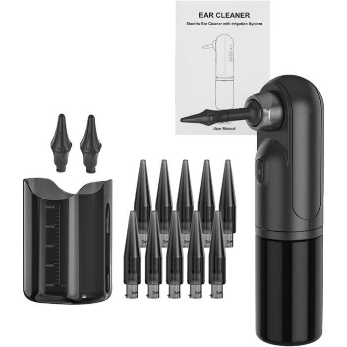 Kit De Nettoyage D'Oreilles NATFIRE NE3 - Outil De Haute Précision, Noir, En PC Doux - Neuf