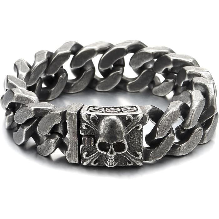 Bracelet Acier Homme COOLSTEELANDBEYOND Bracelet Gourmette Pour Homme En Acier Inoxydable Bracelet Acier Inoxydable Homme