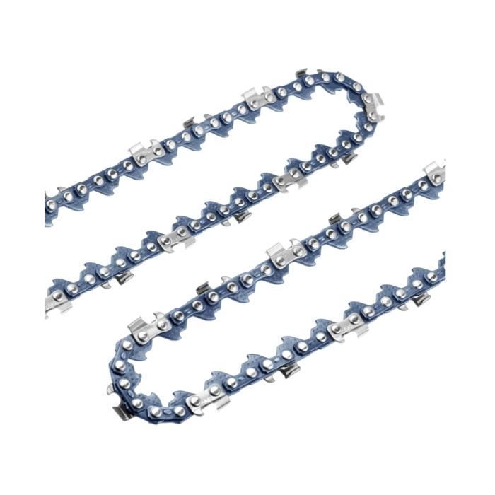 Chaînes de Tronçonneuse - Lot de 2 - 56 Maillons - Pas de 3/8 LP - Jauge 0050 - Guide Chaîne 40cm