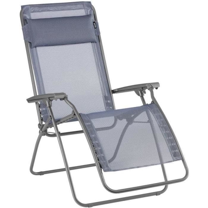 Transat pliant - Lafuma Mobilier - RCLIP - Zéro Gravité - Batyline ISO respirante - Structure acier HLE