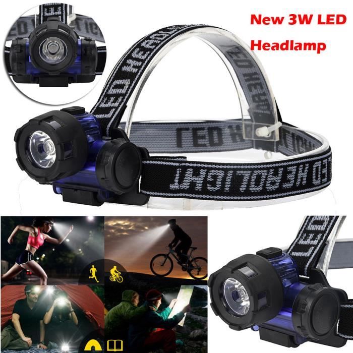Noir Randonn/ée V/élo Cyclisme Bloodfin Phares de p/êche 3W Camping Lightweight LED COB Head lumi/ère ext/érieure,3 Mode de Luminosit/é R/églable Accessoires lampe frontale pour Camping P/êche