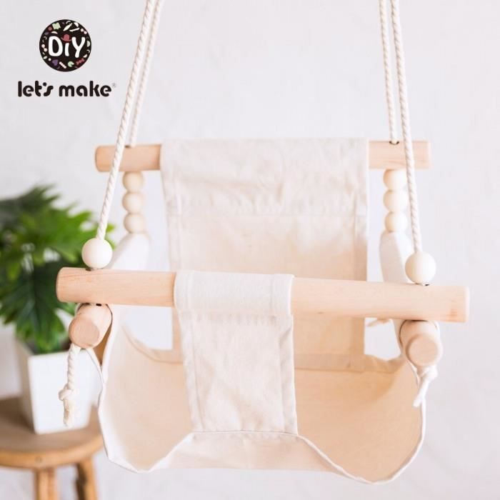 Version Blanc Faisons Bebe Balancoire Chaise A Bascule Pour Enfants Interieur 4 6 Mois Cloture Tissu Perles En Bois Bricolage Cdiscount Puericulture Eveil Bebe