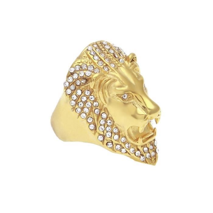 Tete de sales lion bague