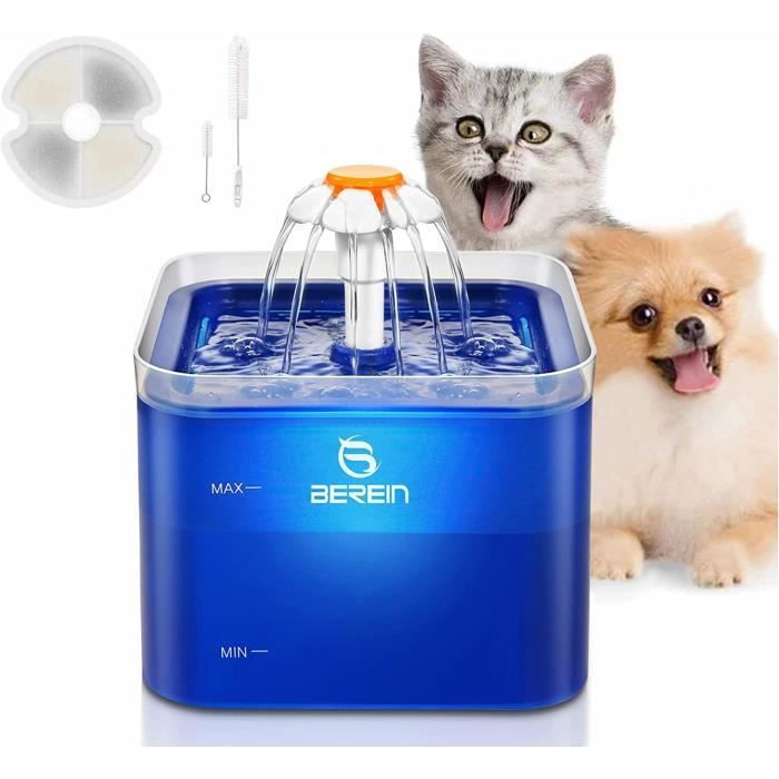 Mangeoire Et Abreuvoir 2 En 1 Chat Chien - Distributeur Nourriture 2,2L Et Eau 800ml, Sans électricité