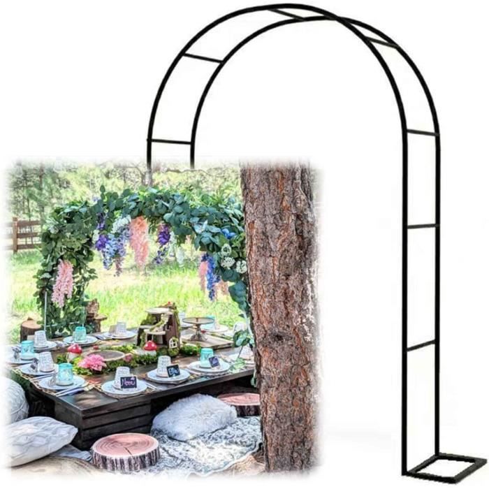 Demi-arche De Jardin En Acier Galvanisé - Support Pour Plantes Grimpantes, Rosiers, Vignes 267 Cm