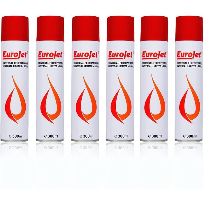 Eurojet Briquet à remplir Gaz butane pour brûleur de bière, briquet tempête, briquet à jet
