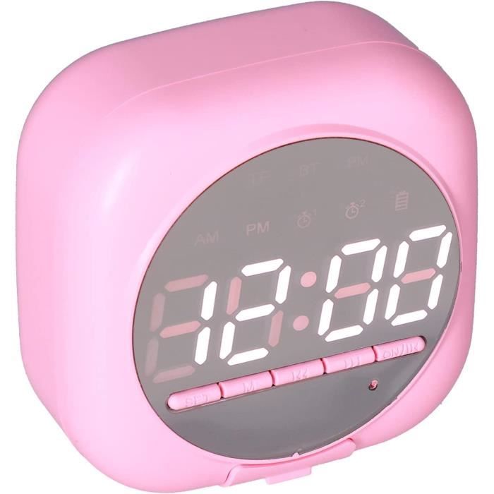 ANJANK Radio Réveil avec Haut-Parleur Bluetooth, 2 Haut-Parleurs Hi-FI