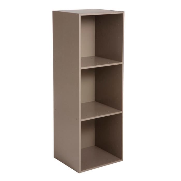 Etagere Cube En Bois L35cm Personnalisable Multikaz Taupe 3 Niches Achat Vente Meuble Etagere Etagere Cube