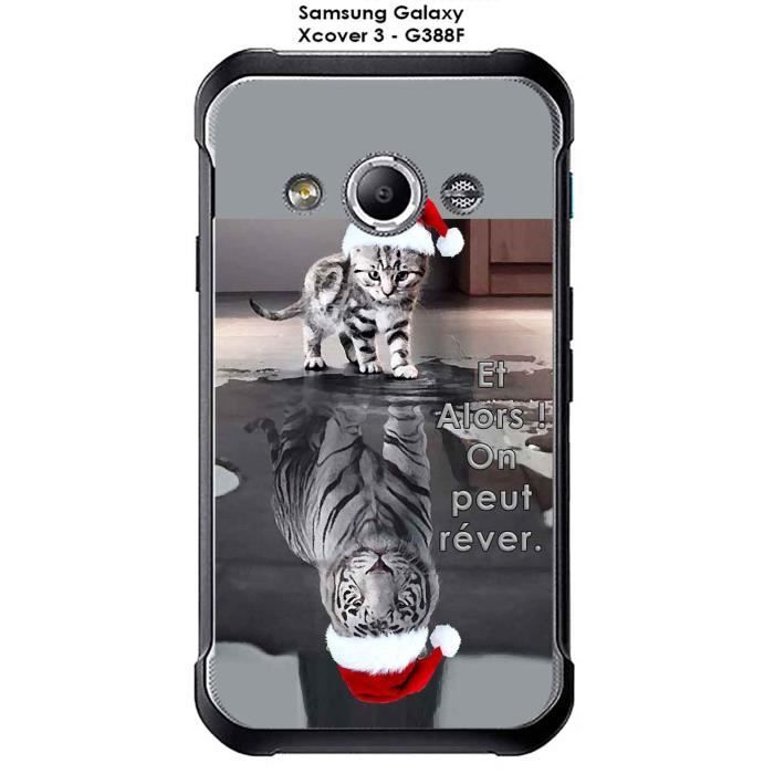 Coque Samsung Galaxy Xcover 3 - G388F design Chat Tigre Blanc ...