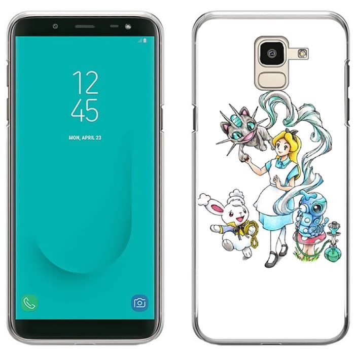 Coque pour Samsung Galaxy J6 alice au pays des merveilles pokemon