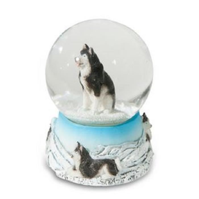 impexit Boule Neige Chien Husky en resine 9//6//6 cm