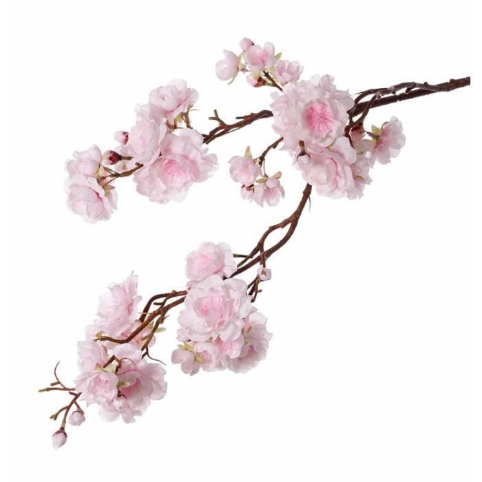 Arbre Artificiel Fleur De Cerisier Arnusa - 80 Cm Rose, Plante Décorative Intérieur - Branches Réalistes En PVC Et Textile