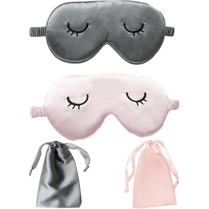 Masque de Sommeil,Masque de Nuit,Masque de Couchage,Doux Yeux Housse,pour yeux,dormir,voyage,famille,hôtel,adulte,enfant,bureau,2pcs