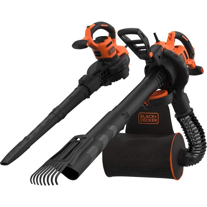 BLACK+DECKER Aspirateur-souffleur-broyeur filiaire BEBLV301 - Sac à dos BLACK+DECKER Aspirateur-souffleur-broyeur filiaire BEBLV301 - Sac à dos