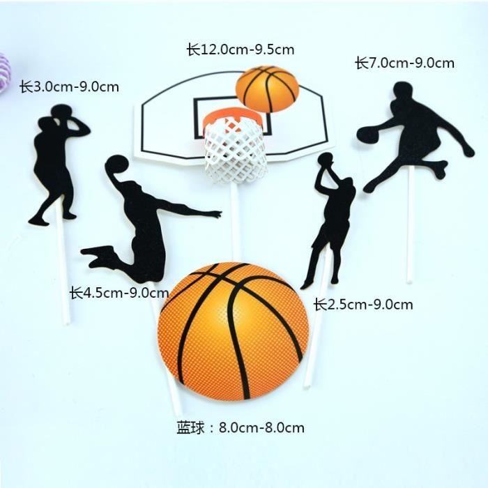 6pcs Basket Ball Football Theme Fete Decoration De Gateaux Joyeux Anniversaire Gateau Topper Flage Pour Enfants Garcon Fete D An Cdiscount Maison