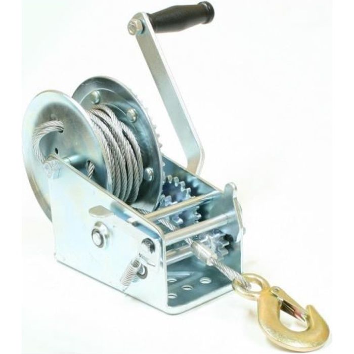 Treuil Manuel A Manivelle 1100 2200kg Pour Remorque Quad Bateau Avec Cable De O4 8mm X 8m Cdiscount Auto